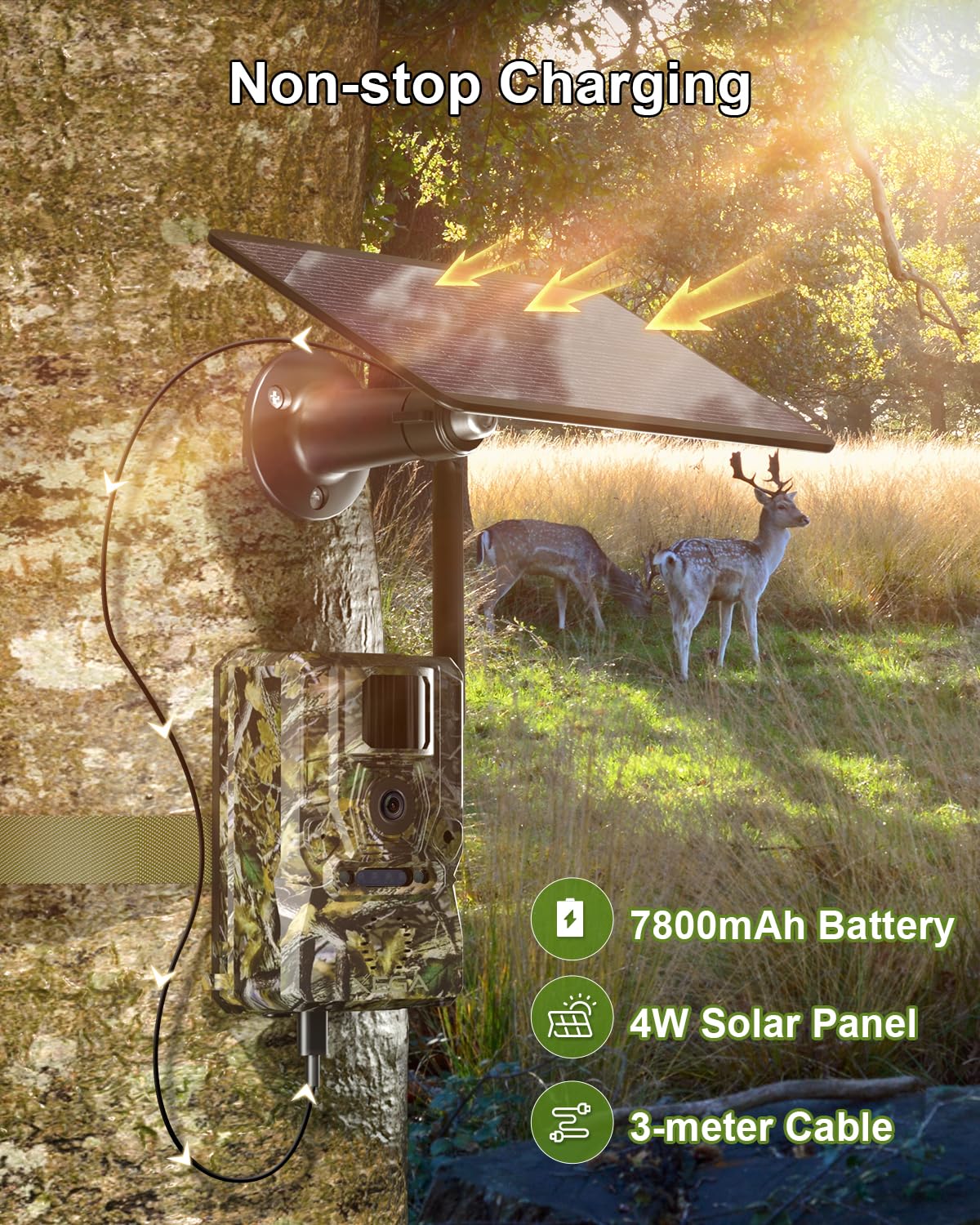 Amazon.com: Xega 4G LTE Solar Cellular Trail Camera, GPS, No Glow
